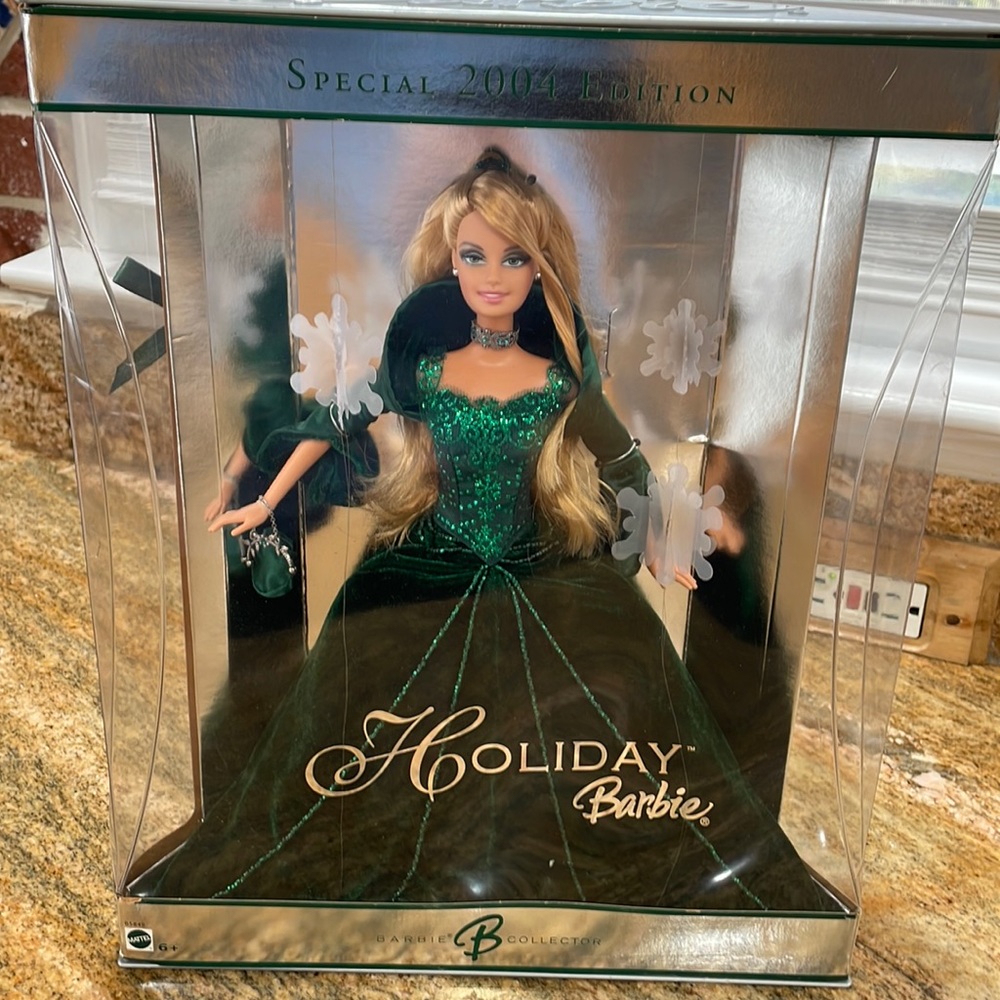 NIB Special Edition 2004 Holiday Barbie- green dress